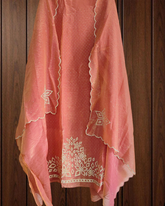 Shimmer Tissue Unstitched Suit Set with All-Over Swarovski Work